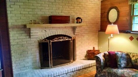 Our Brick Fireplace Painted With Ascp In Old White We Love The Way It