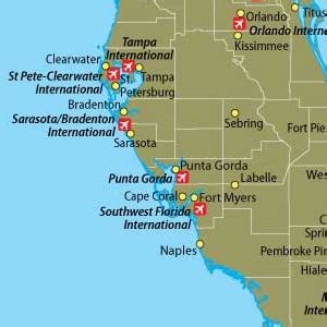 Map Of Florida Cities And Airports United States Map