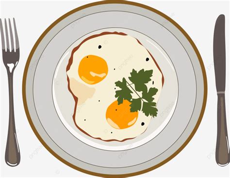 Egg And Bread For Breakfast Vectors Can Be Used As Illustrations
