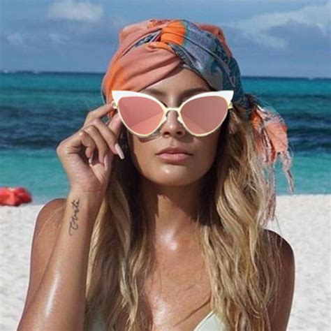 Cat Eye Vintage Big Sunglasses Half Frame Retro 50s Brand Designer 2016 New Women Sun Glasses