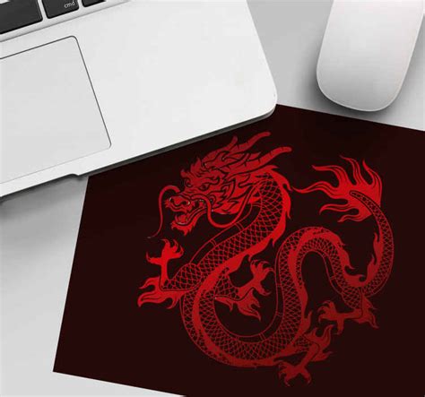 Red Dragon Gaming Vinyl Mouse Pad Tenstickers