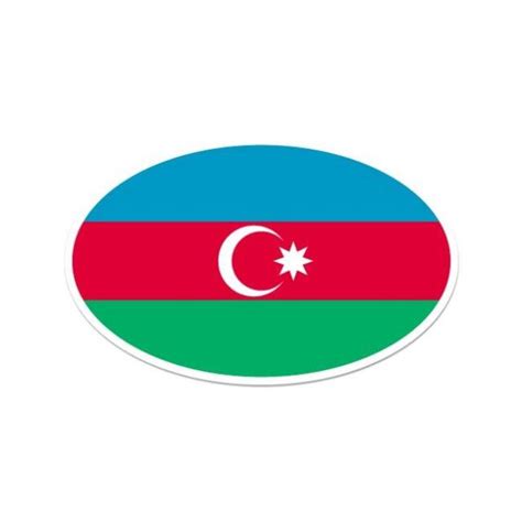 Azerbaijan Flag Oval Car Window Bumper Sticker Decal X Ebay