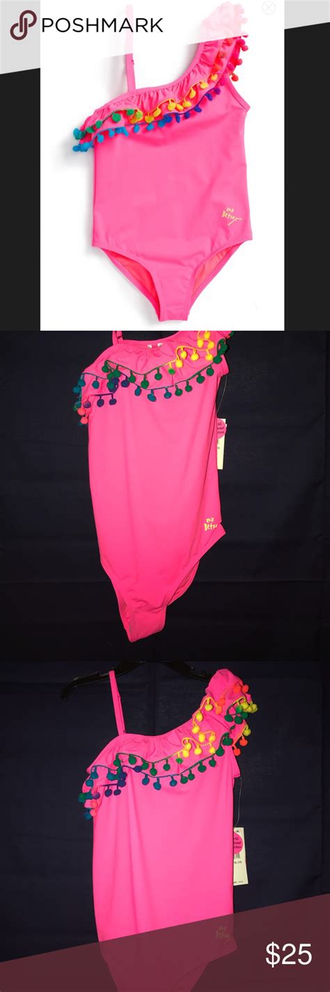 Betsey Johnson Pink Pom Pom Swimsuit Betsey Johnson Clothes Design