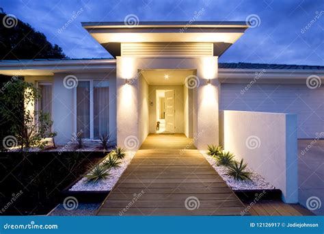 Contemporary Home Front Entrance Stock Image Image Of Contemporary