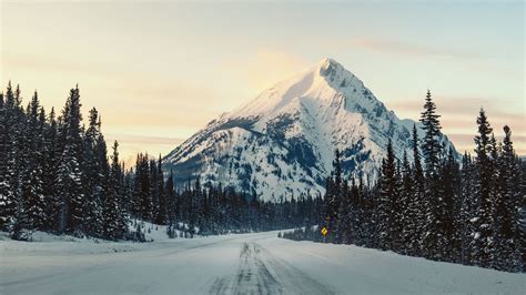 Mountain Winter Road Wallpapers Wallpaper Cave