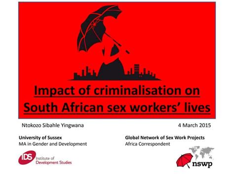Impact Of Criminalisation On Sex Workers Ppt