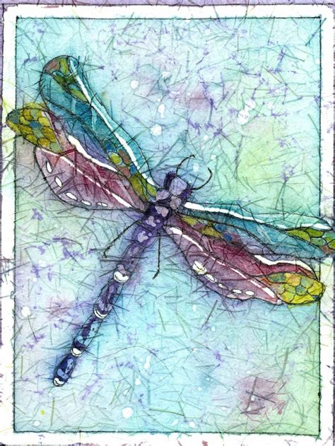 Dragonfly Art Dragonfly Painting Whimsical Art Dragonfly Etsy