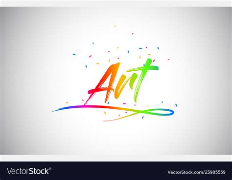 Art Creative Word Text With Handwritten Royalty Free Vector