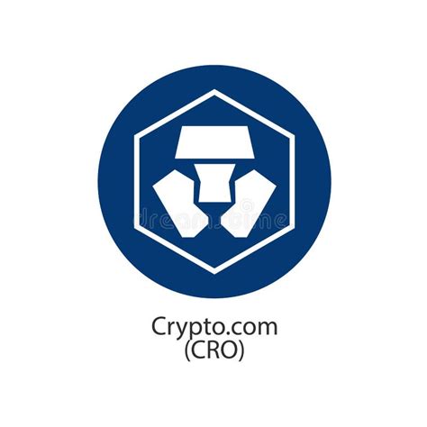 Cro Cryptocurrency Cryptocoin Vector Logo Icon Stock