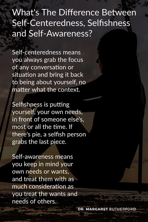 Whats The Difference Between Self Centeredness Selfishness And Self