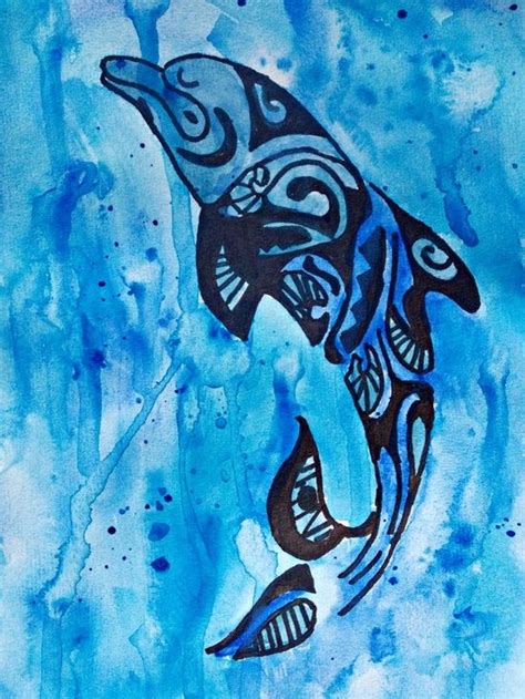 Dolphin Blue Art Print By Oksanas Art Society6 Dolphin Art Blue