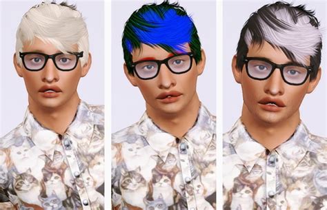 Stealthic Persona Hairstyle Retextured By Beaverhausen Sims 3 Hairs
