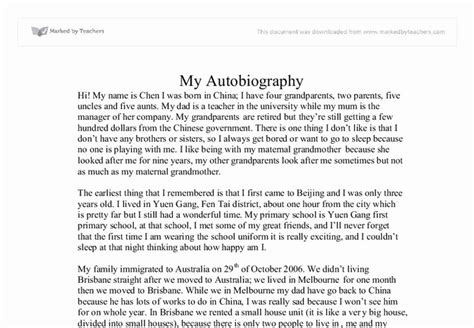 Example Of Autobiography About Yourself Best Of Best S Of Sample