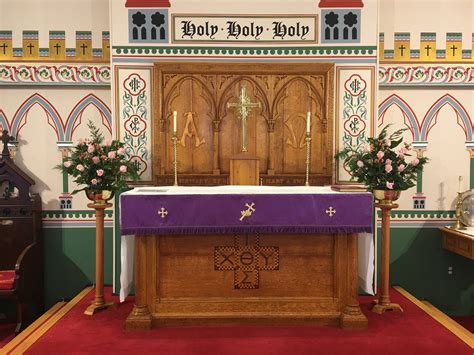 Altar Flowers — Gaudete Sunday Being Advent Iii Saint Stephens