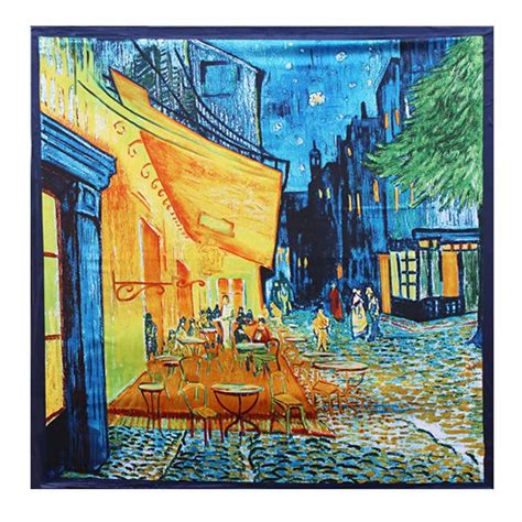 90cm90cm 2017 New Arrival Women Vincent Van Gogh Oil Painting Coffee
