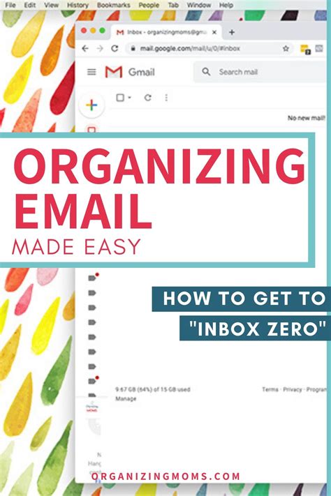 Organizing Email Made Easy How To Get To Inbox Zero Organizing Moms
