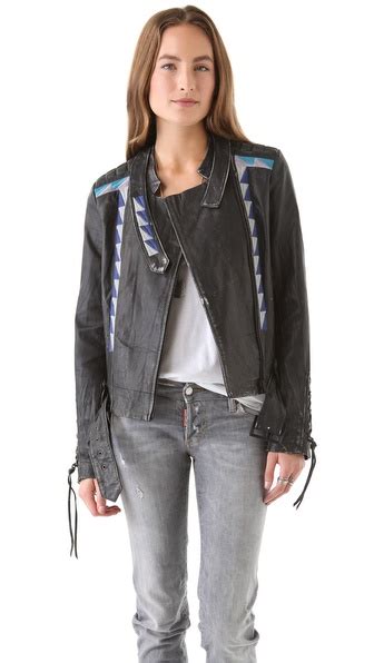 April May Vanesa Leather Jacket On Popscreen