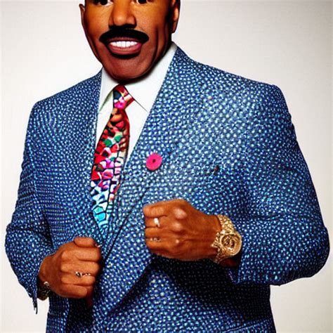 Prompthunt Steve Harvey With A Rainbow Fish Scale Suit On