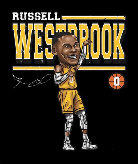 Russell Westbrook Cartoon Digital Art By Kelvin Kent Fine Art America