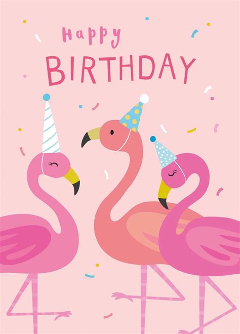 Pink Flamingo Party Card Scribbler