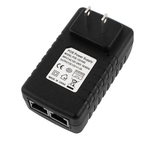 Wall Us Plug 12v1a Poe Injector Power Supply Ap Ethernet Adapter