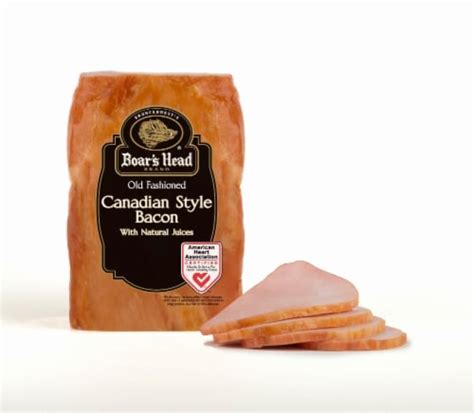 Boars Head Canadian Style Bacon Fresh Sliced Deli Meat 1 Lb Frys