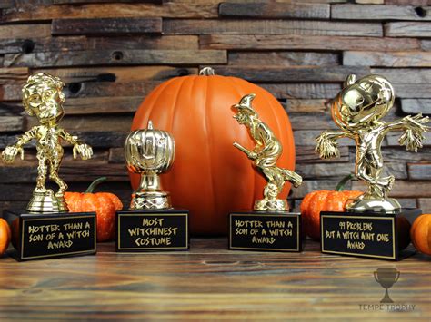 Sports And Fitness Crown Awards Halloween Trophies With Custom Engraving