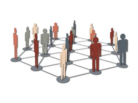 Soziales Netzwerk Von Menschen Schema Social Media Teamwork Konzept