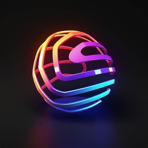 Premium Ai Image Round Logo With Cool Colors
