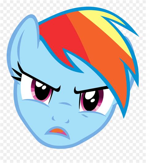 Angry Cartoon Faces Clip Art Mlp Rainbow Dash Mad Png Download