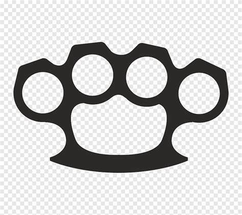 Brass Knuckles Weapon Tattoo Sticker Weapon Sticker Black Png Pngegg