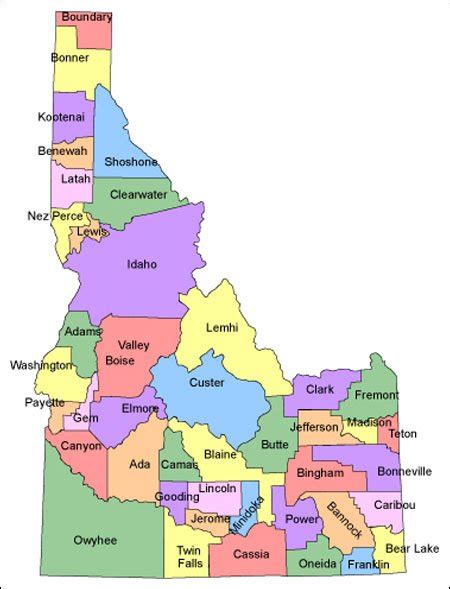 Idaho Map For Websites Clickable Html Image Map