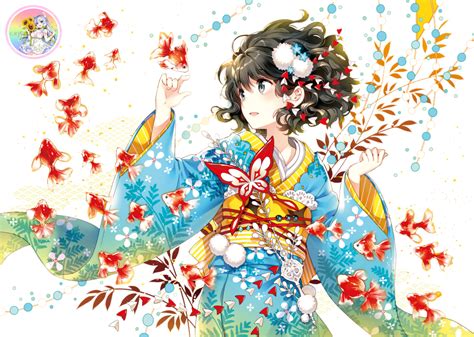 Kimono Anime Girl By Crystal Sparkq On Deviantart