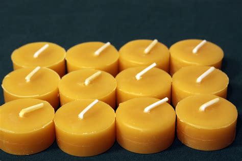 Beeswax Candles 100 Pure Beeswax Tealight Refills 24 Etsy