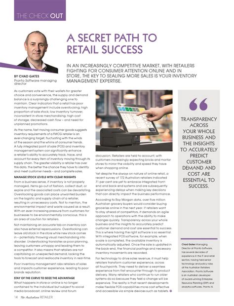 A secret path to retail success - Pronto Software