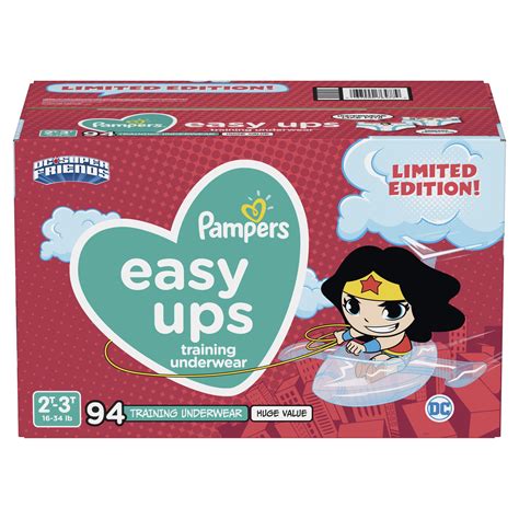 Pampers Easy Ups Training Underwear Girls Size 2t 3t 94 Ct Walmart