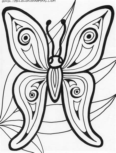 Abstract Butterfly Coloring Pages At Getdrawings Free Download