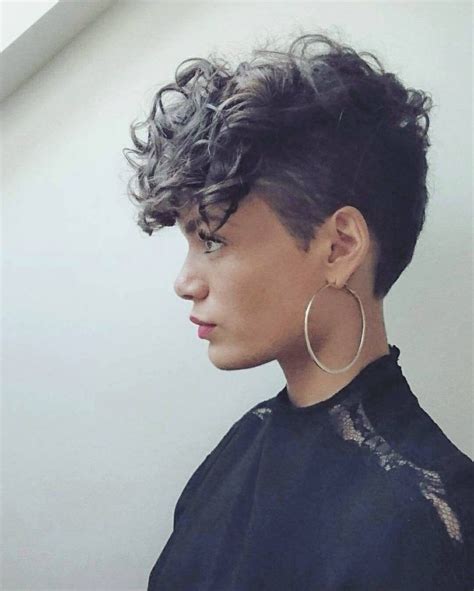 Thick hair and pixie haircuts are a match made in heaven. Tomboy Haircut for Curly Hair | Curly hair styles, Curly ...