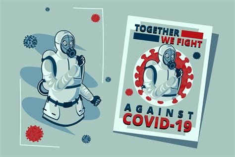 Against Covid 19 Poster Design Illustrations ~ Creative Market