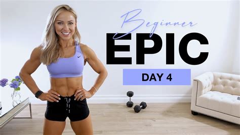 Day Of Beginner Epic Min Dumbbell Full Body Workout Caroline Girvan