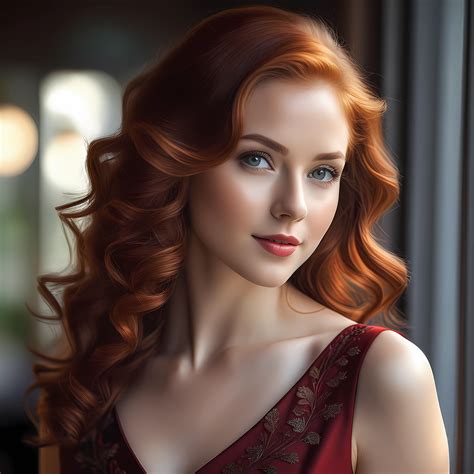 download ai generated woman redhead royalty free stock illustration image pixabay