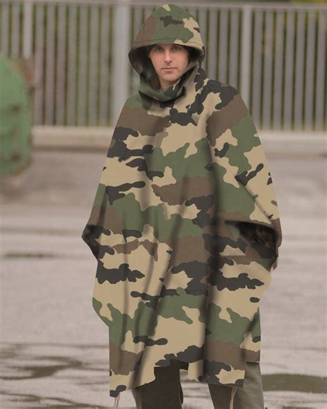 Ripstop Wet Weather Poncho Silver Tactical Military Ta