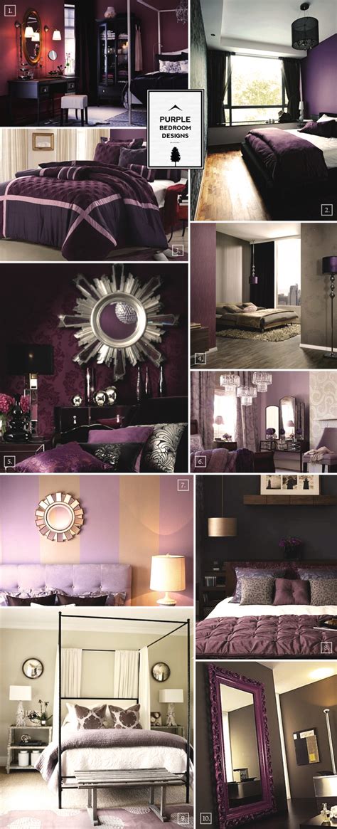 Grey and purple master bedroom. Purple Bedroom Designs: Inspiration Mood Board | Home Tree ...