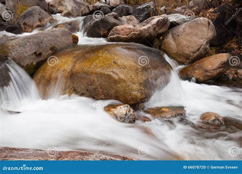 Water Stream Running Over Rocks Stock Photo Image Of Stone Flowing