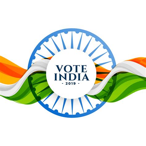 Vote India Election Background With Flag Download Free Vector Art