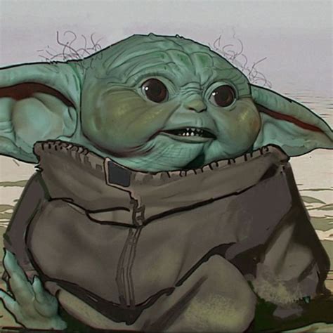 Yoda Face Drawing