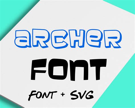 Archer Alphabet Font Archer Tv Svg Archer Designs Archer Etsy