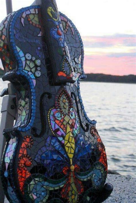 Beautiful Mosaic Violin Erinthe Art Of Cello And Music