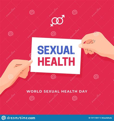 World Sexual Health Day Poster Concept Design Man Woman Couple Hand Holding Sexual Health