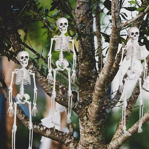 3pcs Hanging Skeleton Bones And Skull Halloween Decoration Walmart